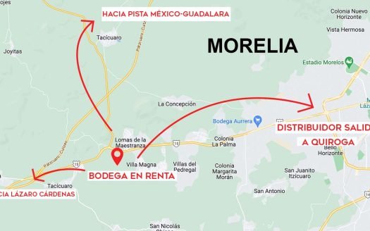 BODEGA EN RENTA MORELIA, SALIDA QUIROGA