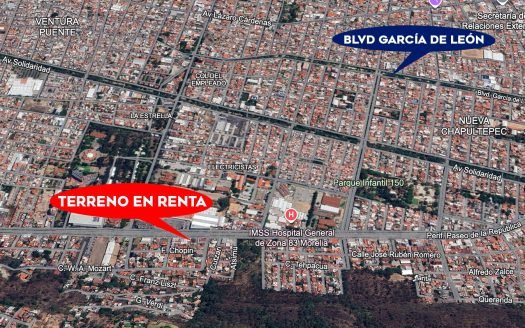 Terreno en Renta sobre Av. Camelinas, Morelia