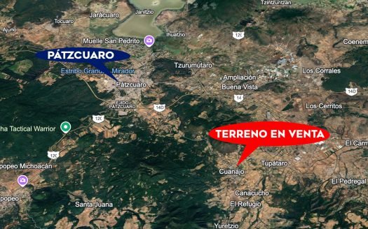 TERRENO EN VENTA, CARRETERA PÁTZCUARO-CUANAJO