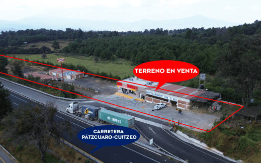 HOTEL, RESTAURANTE Y LOCAL EN VENTA SOBRE AUTOPISTA PÁTZCUARO-CUITZEO