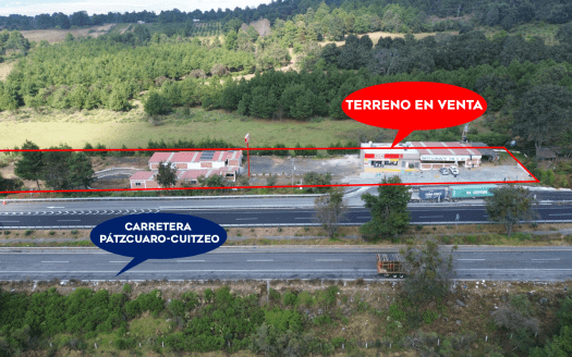 HOTEL, RESTAURANTE Y LOCAL EN VENTA SOBRE AUTOPISTA PÁTZCUARO-CUITZEO