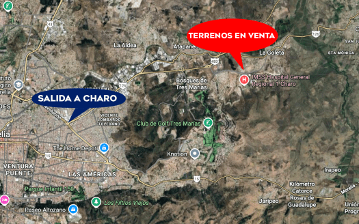 TERRENO EN VENTA ZONA TRES MARÍAS , MORELIA, FRACC. VALLE NORTE.