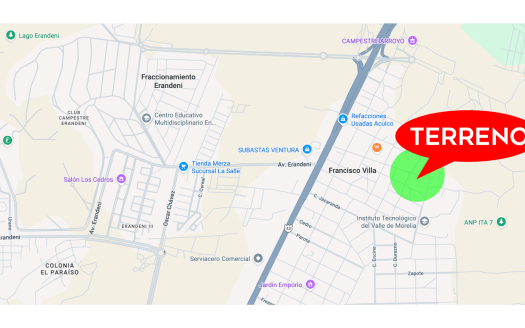 TERRENO EN VENTA EN TARÍMBARO, ZONA COL. LOS ÁNGELES
